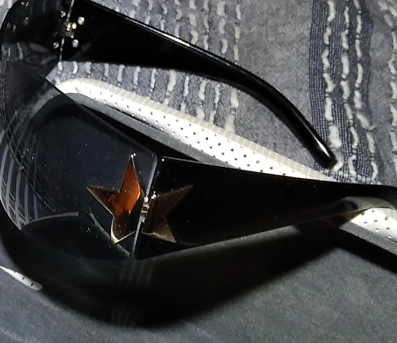 Black Sunglasses with Star Embellishments