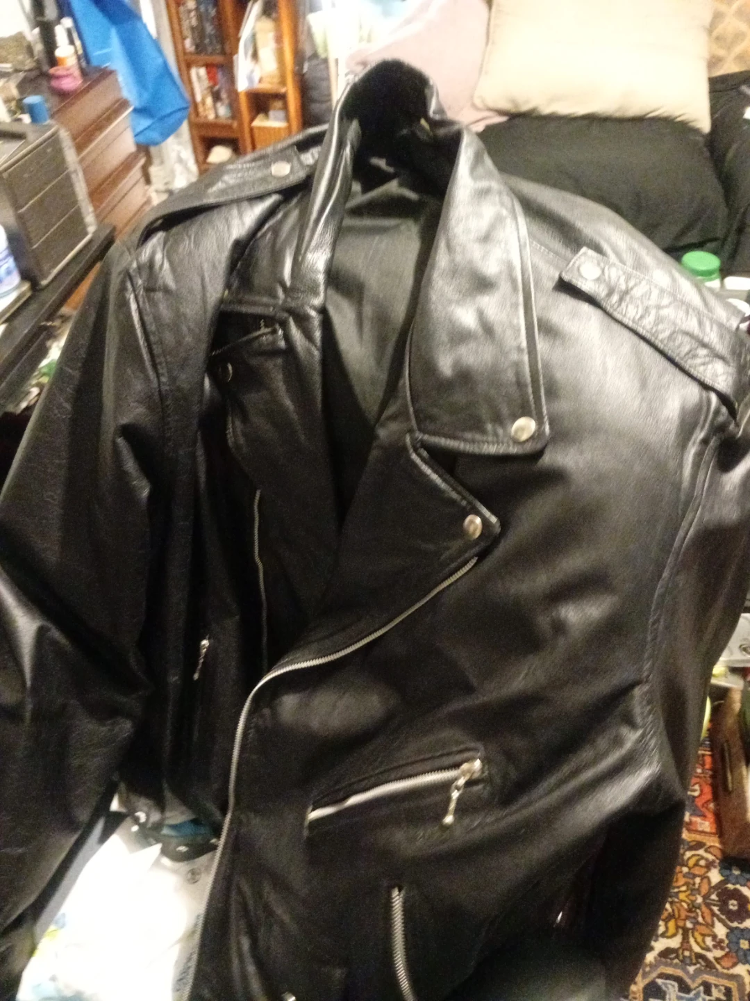 Black Leather Motorcycle Jacket