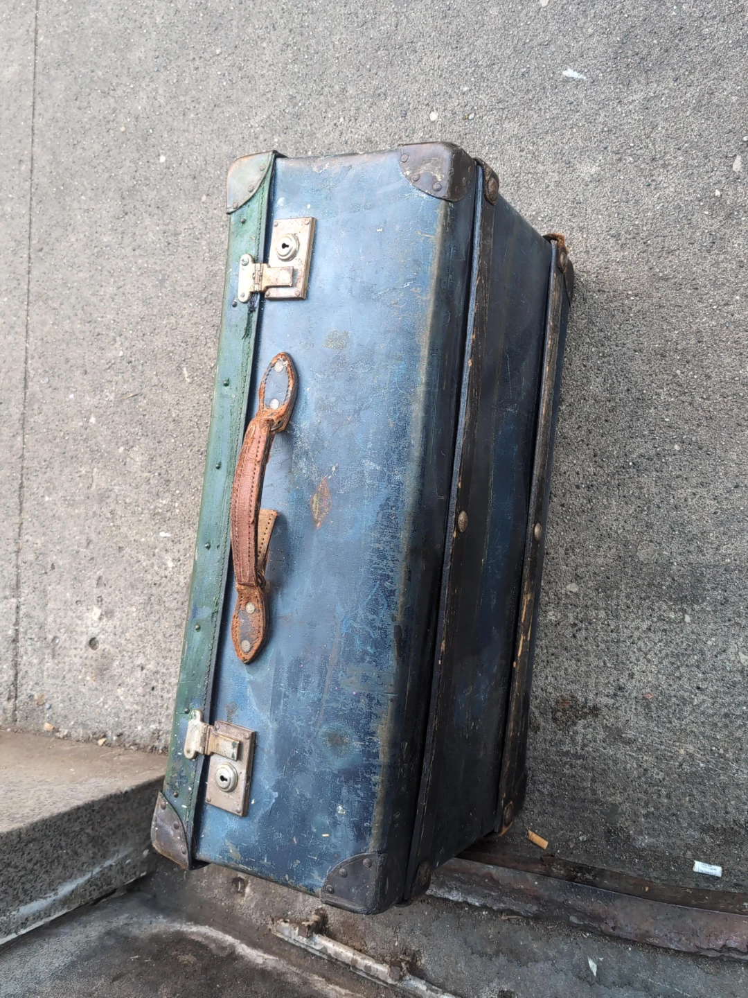 Vintage Blue Suitcase