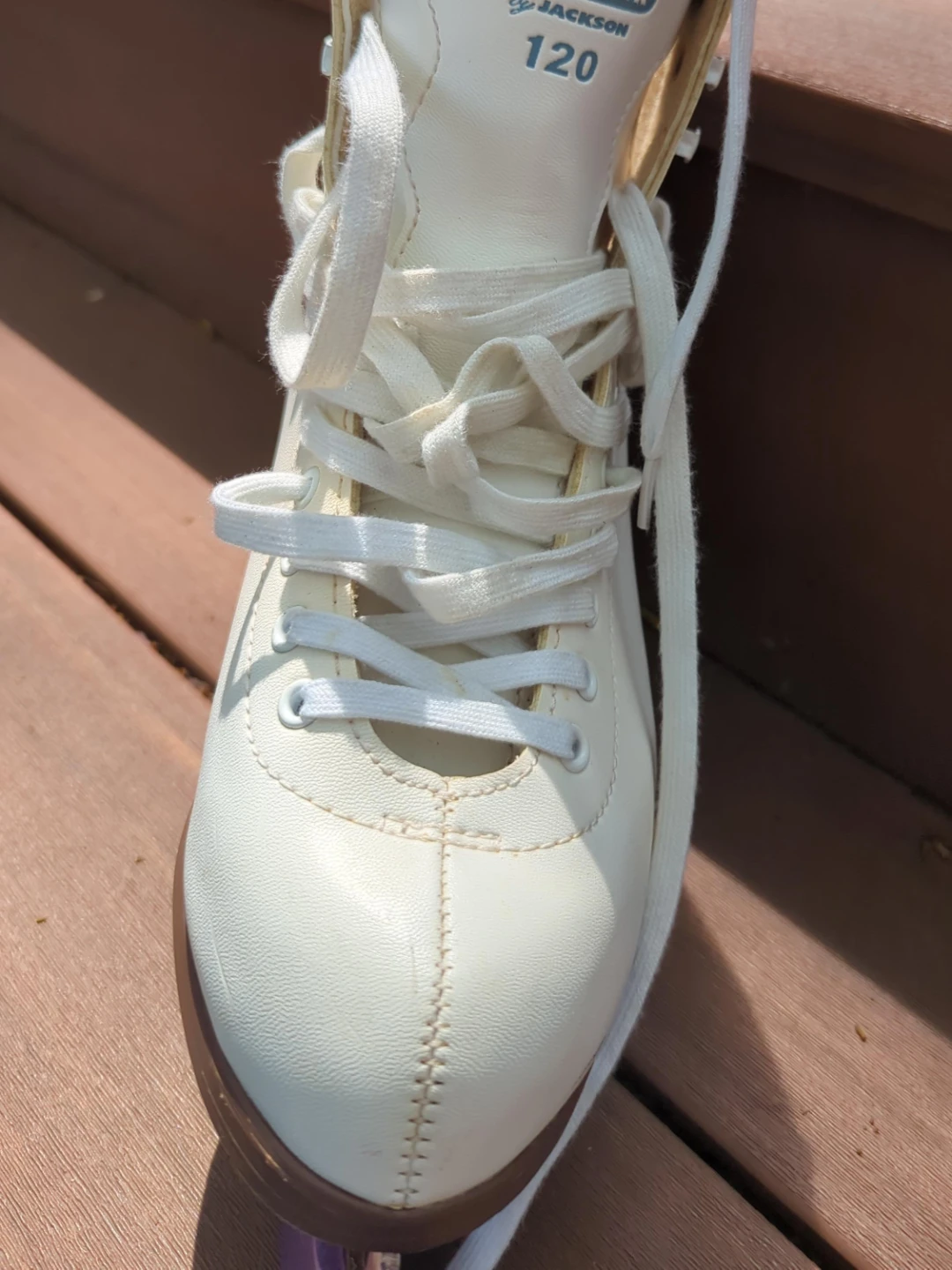 Women's White Ice Skates Size 9 - photo 2