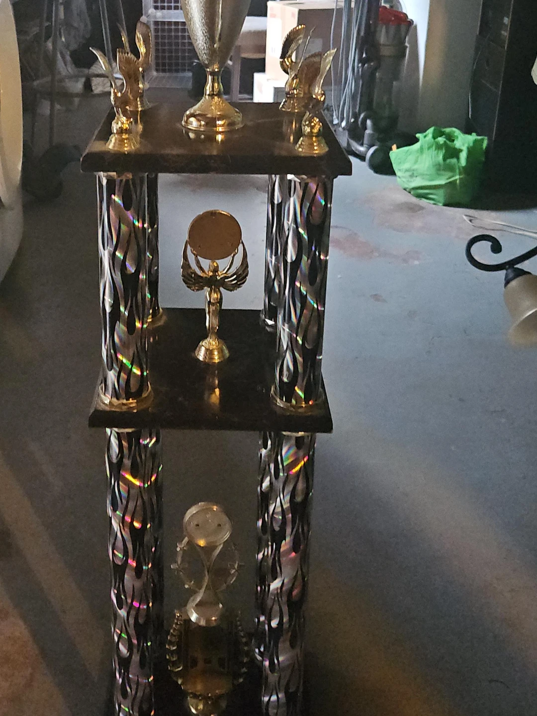 Large Trophy with Flame Design