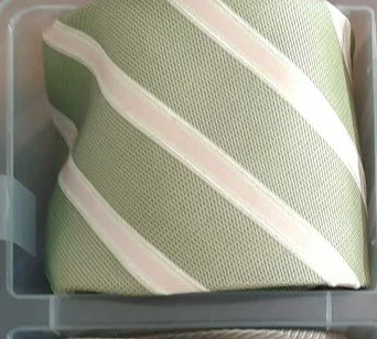 Striped Tie - Green and Pink