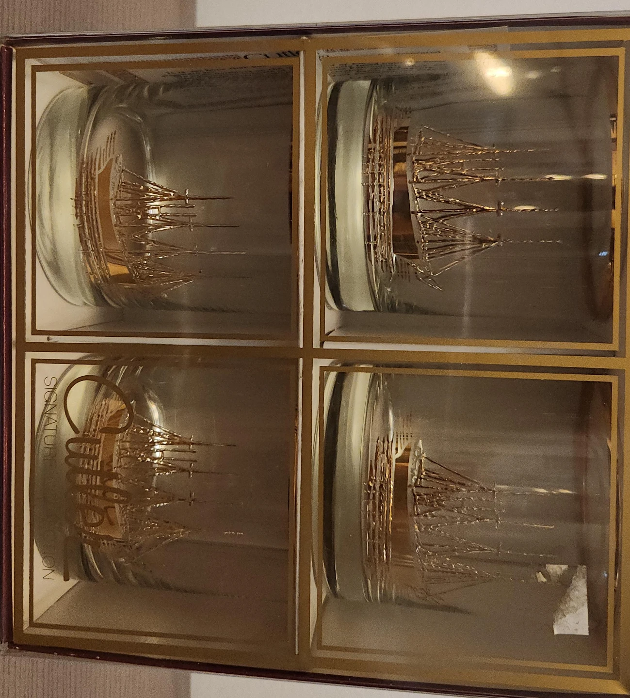 Cutler Glassware Set with Ship Design
