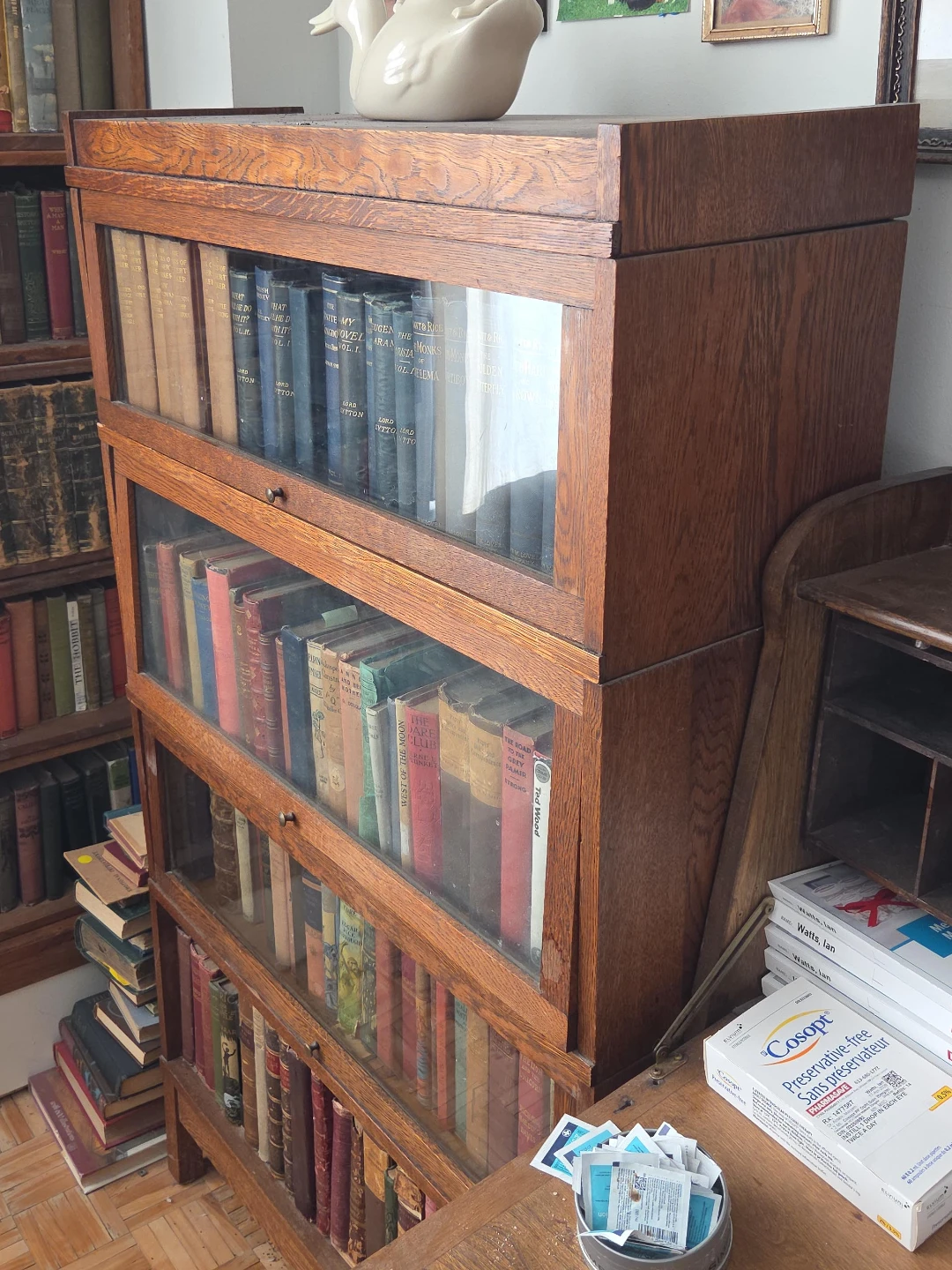 Antique Oak Barrister Bookcase