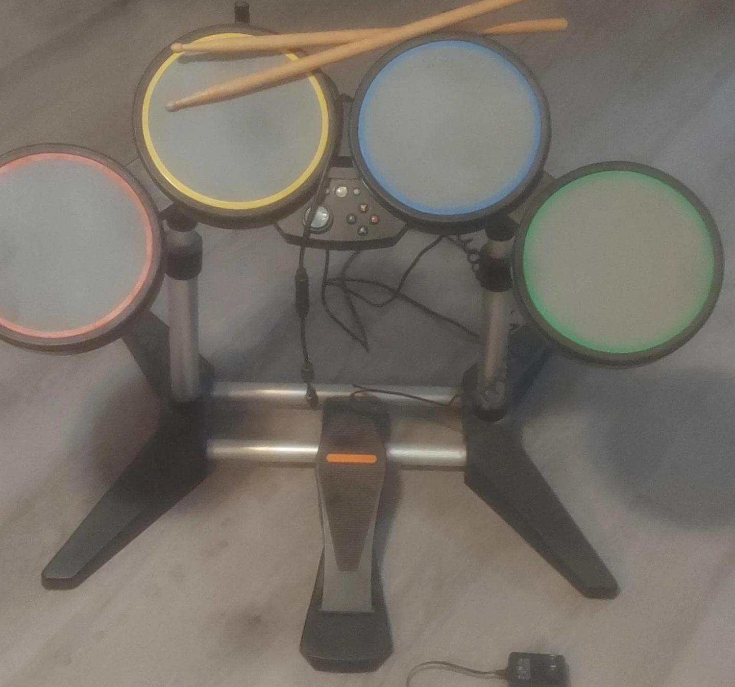 Rock Band Drum Set with Sticks and Pedal