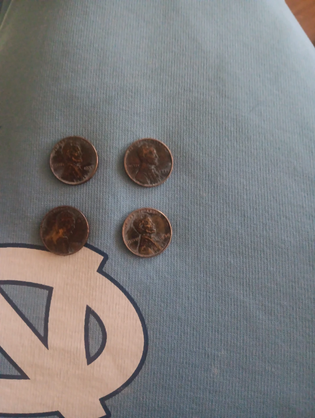 Four Lincoln Pennies