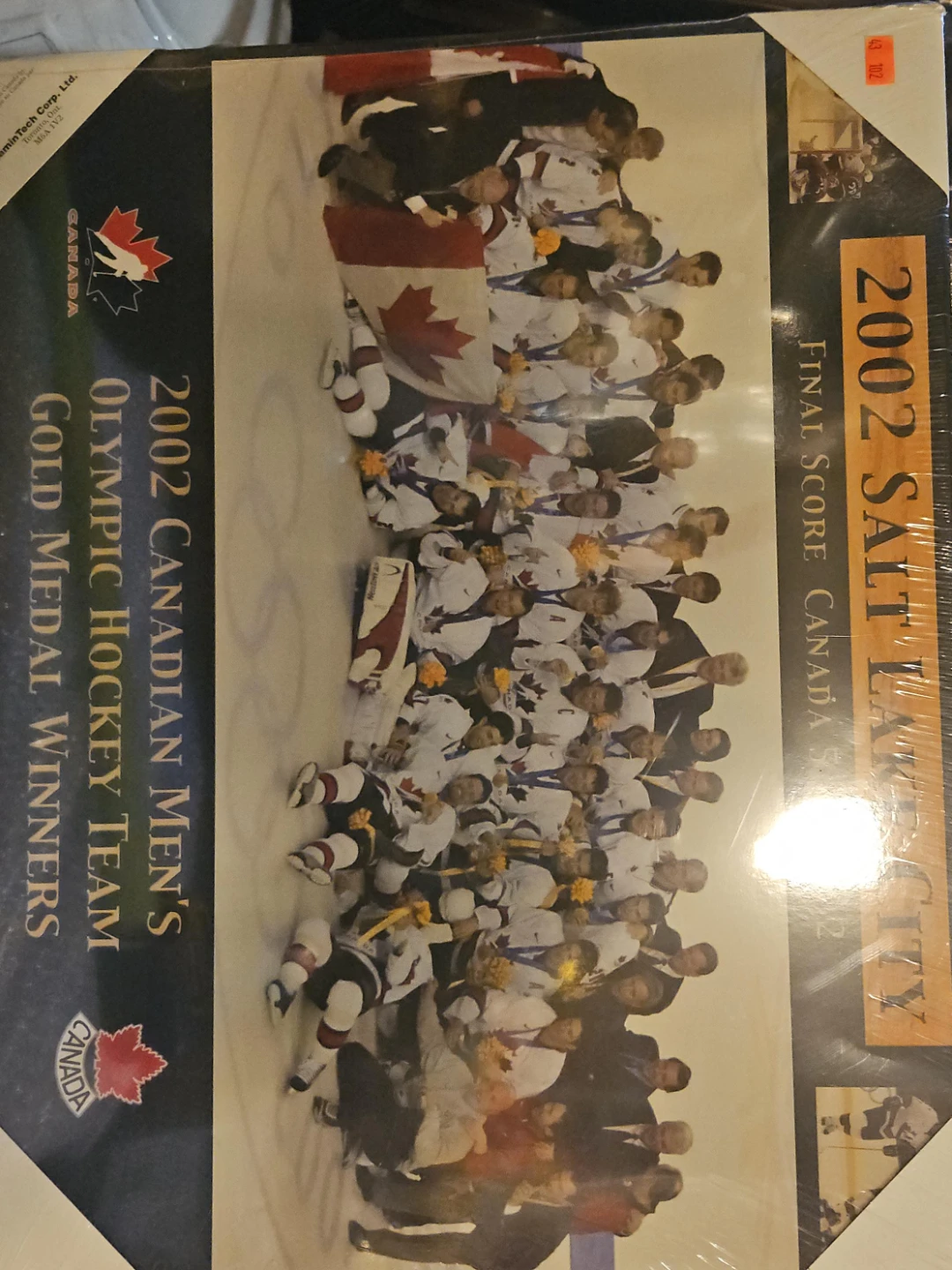 2002 Canadian Men's Olympic Hockey Team Gold Medal Winners Photo
