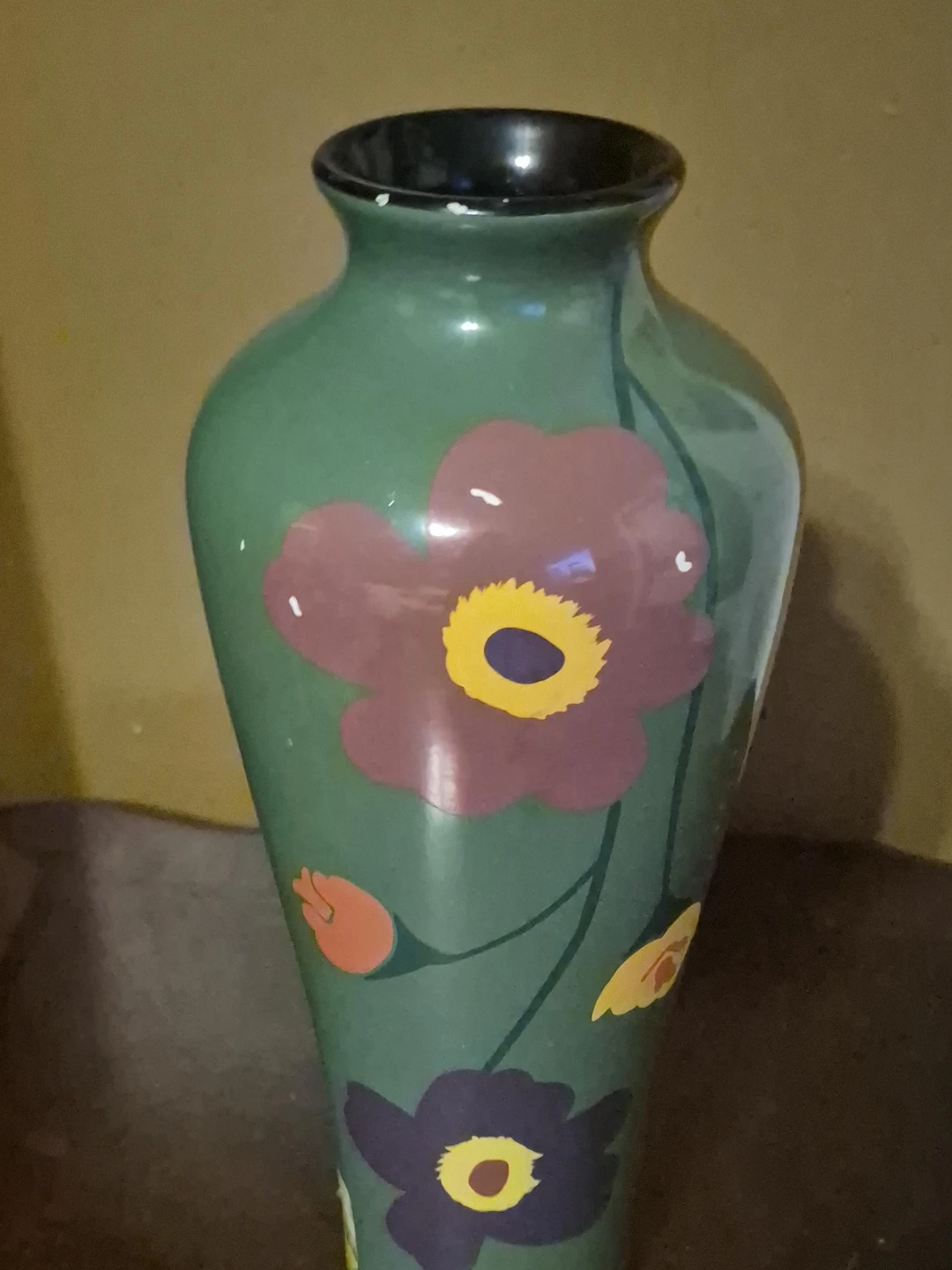 Green Floral Vase