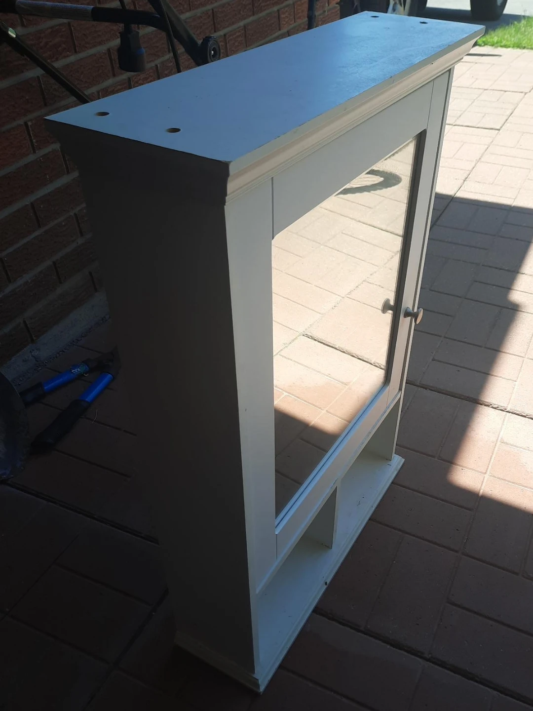White Medicine Cabinet with Mirror
