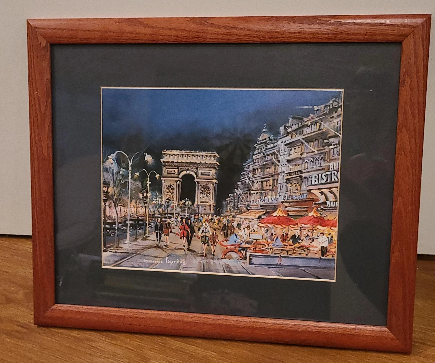 Framed Paris Street Scene Art Print