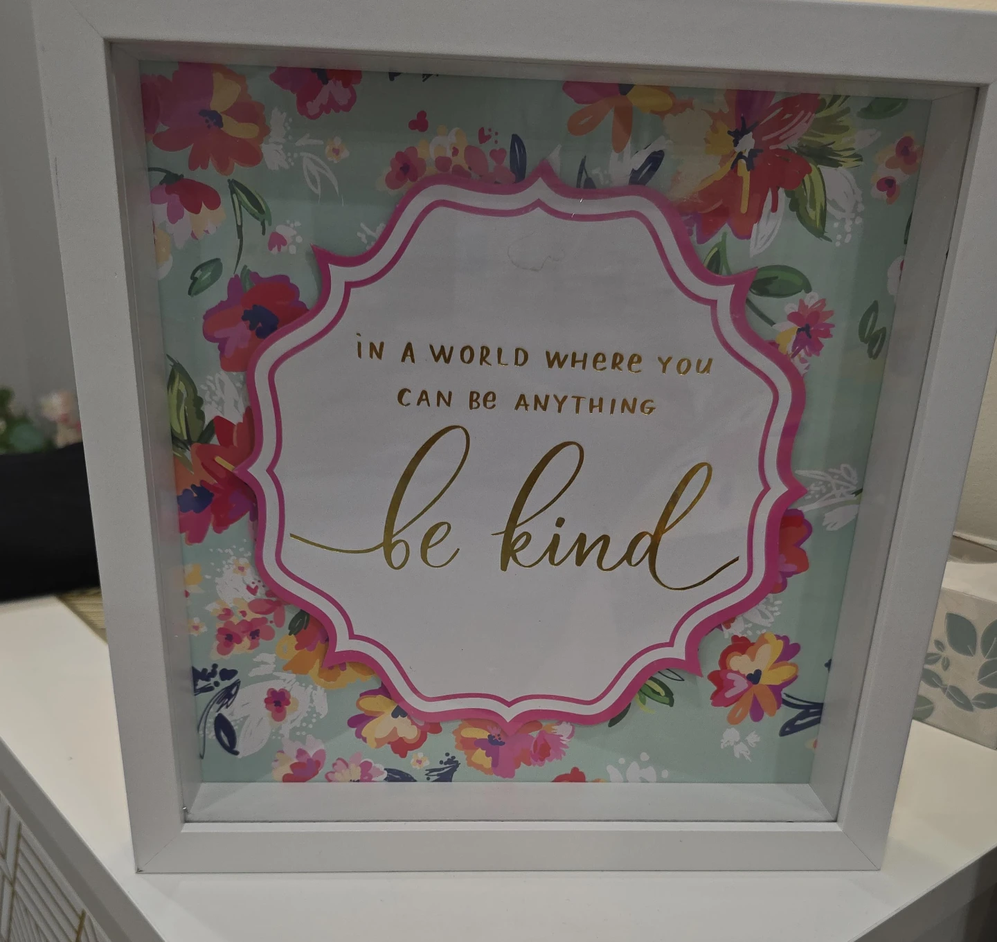 Be Kind Shadow Box Wall Art