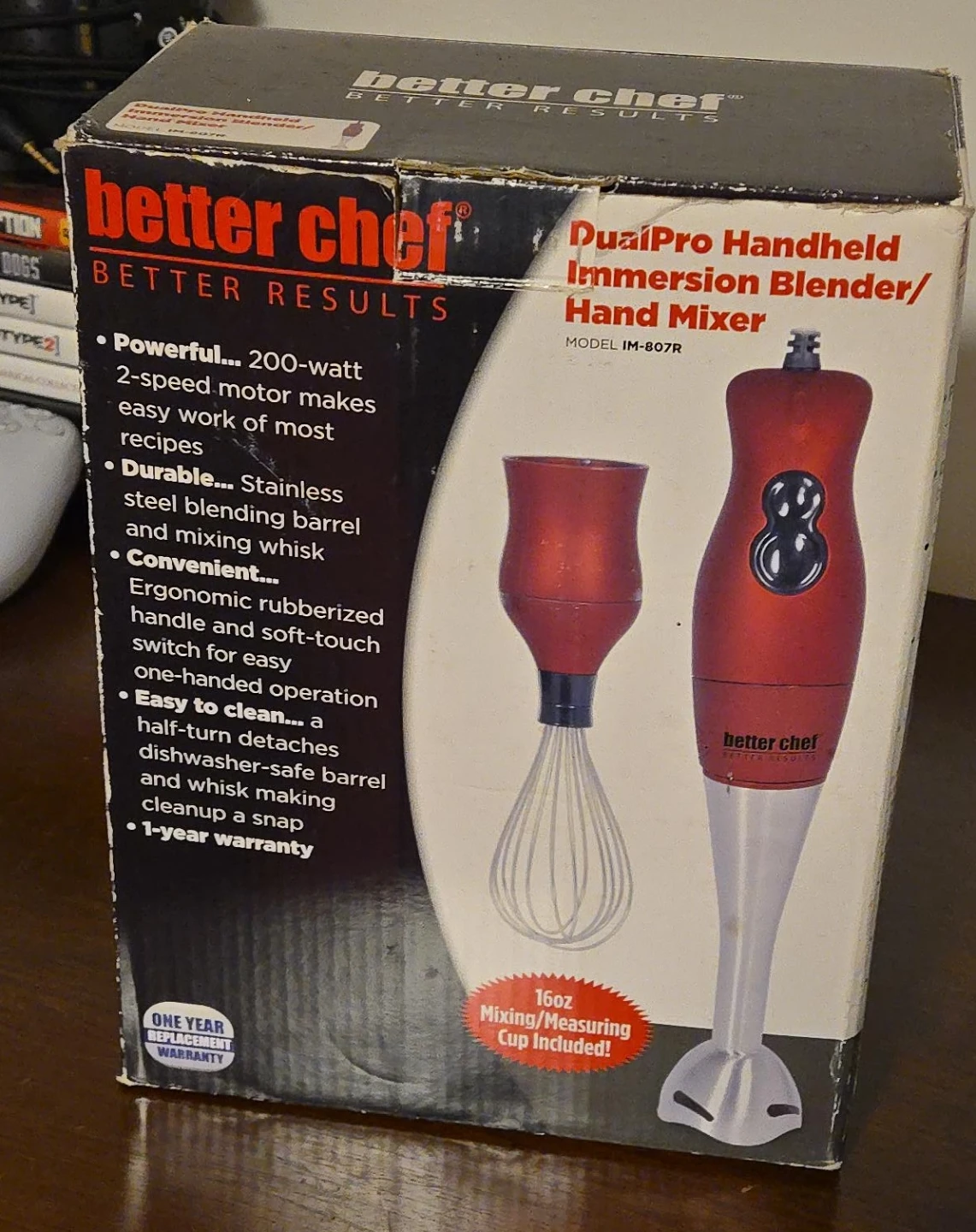Better Chef DualPro Immersion Blender/Hand Mixer Model IM-807R