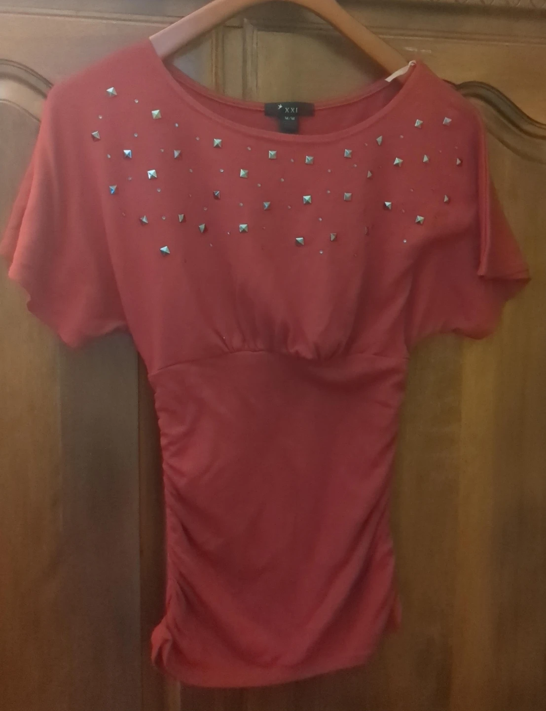 XXI Studded Dolman Sleeve Top M/M Red