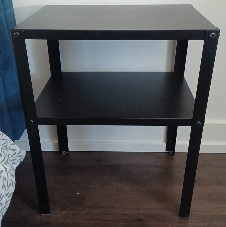 Black 2-Tier Side Table