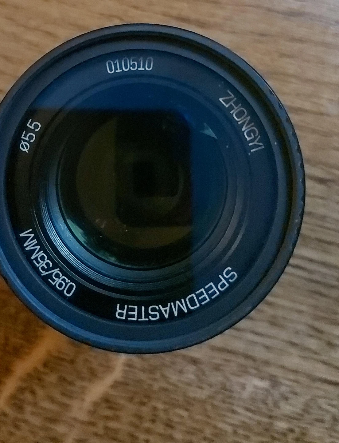 Mitakon Speedmaster 35mm f/0.95 Mark II manual-focus lens.