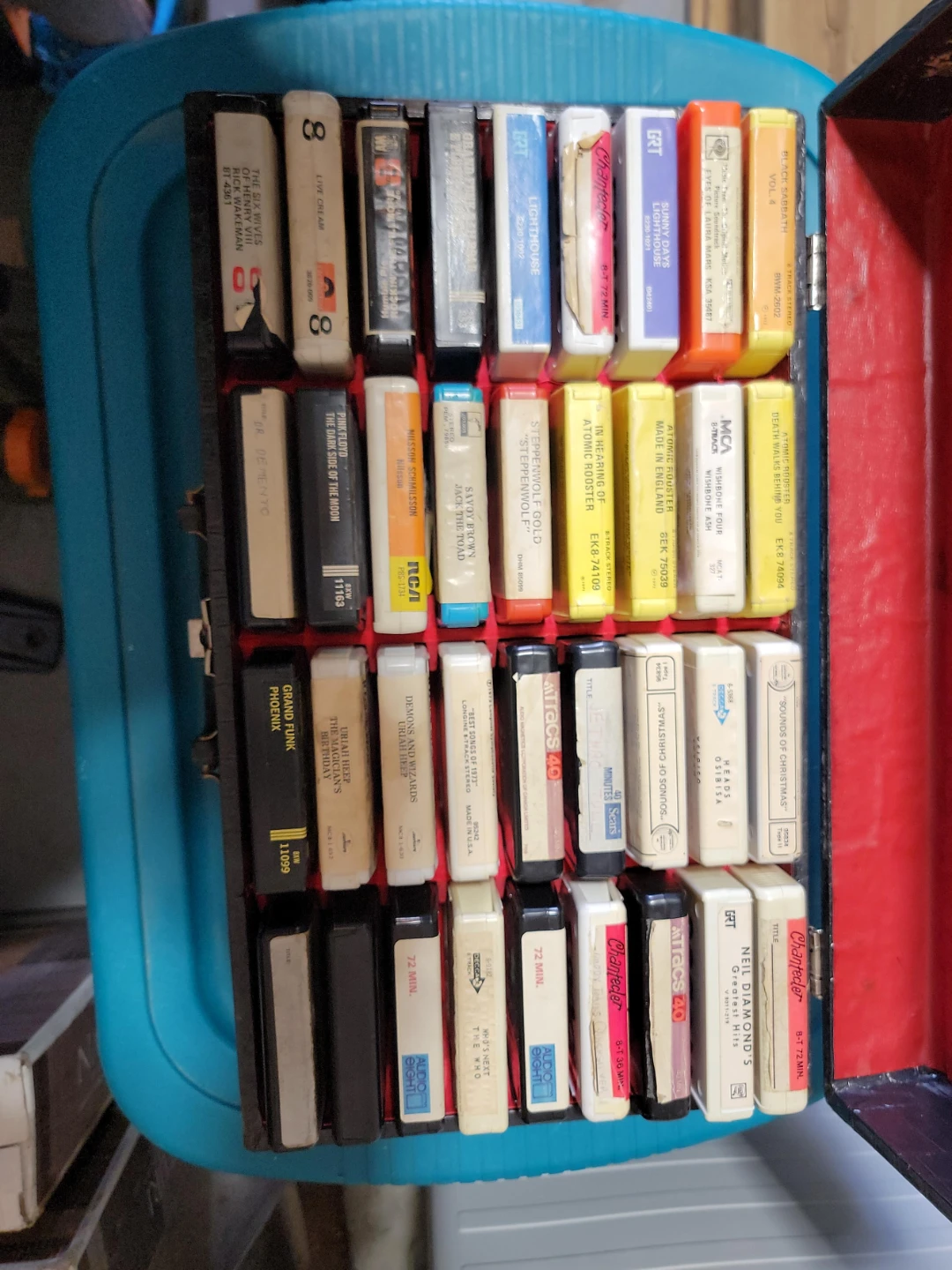 Vintage 8-Track Tape Collection with Case