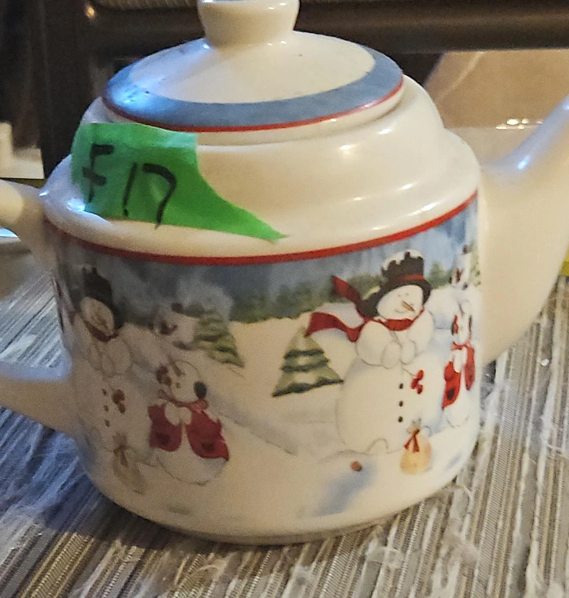 Snowman Ceramic Teapot