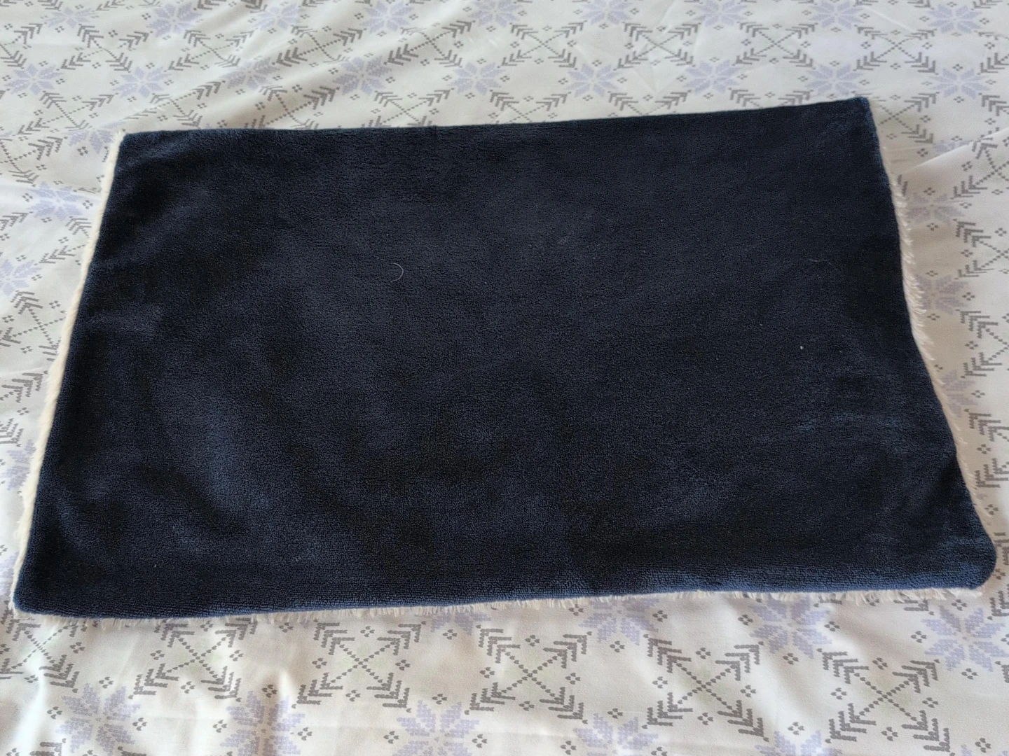 Dark Blue Fuzzy Pillow Cover 2 for $8