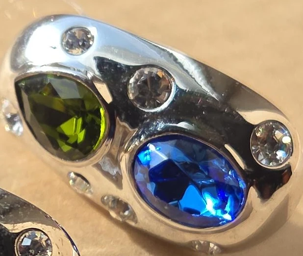 Silver gemstone earrings - photo 2