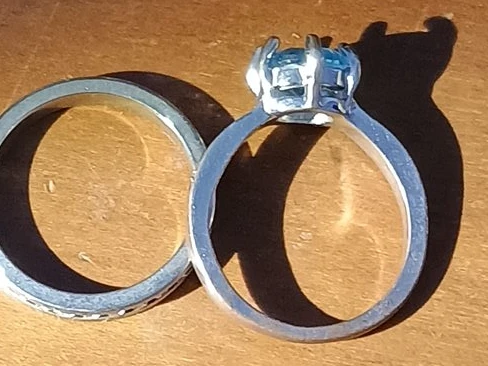 Silver Ring with Blue Stone