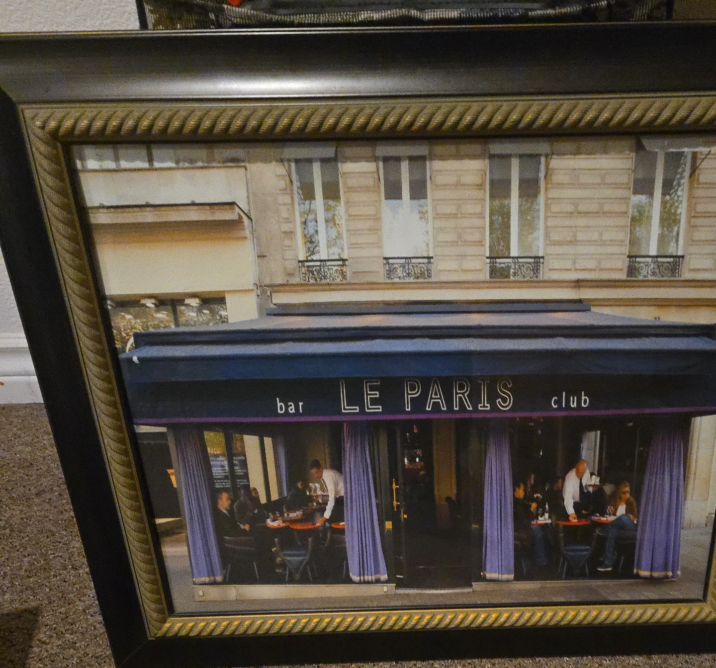 Framed Print of "Le Paris Club" Cafe Scene