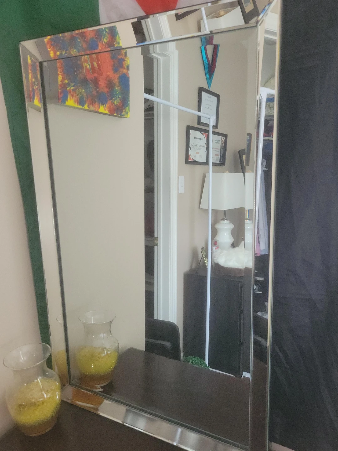 Rectangular Vanity Mirror with Bevelled Edges