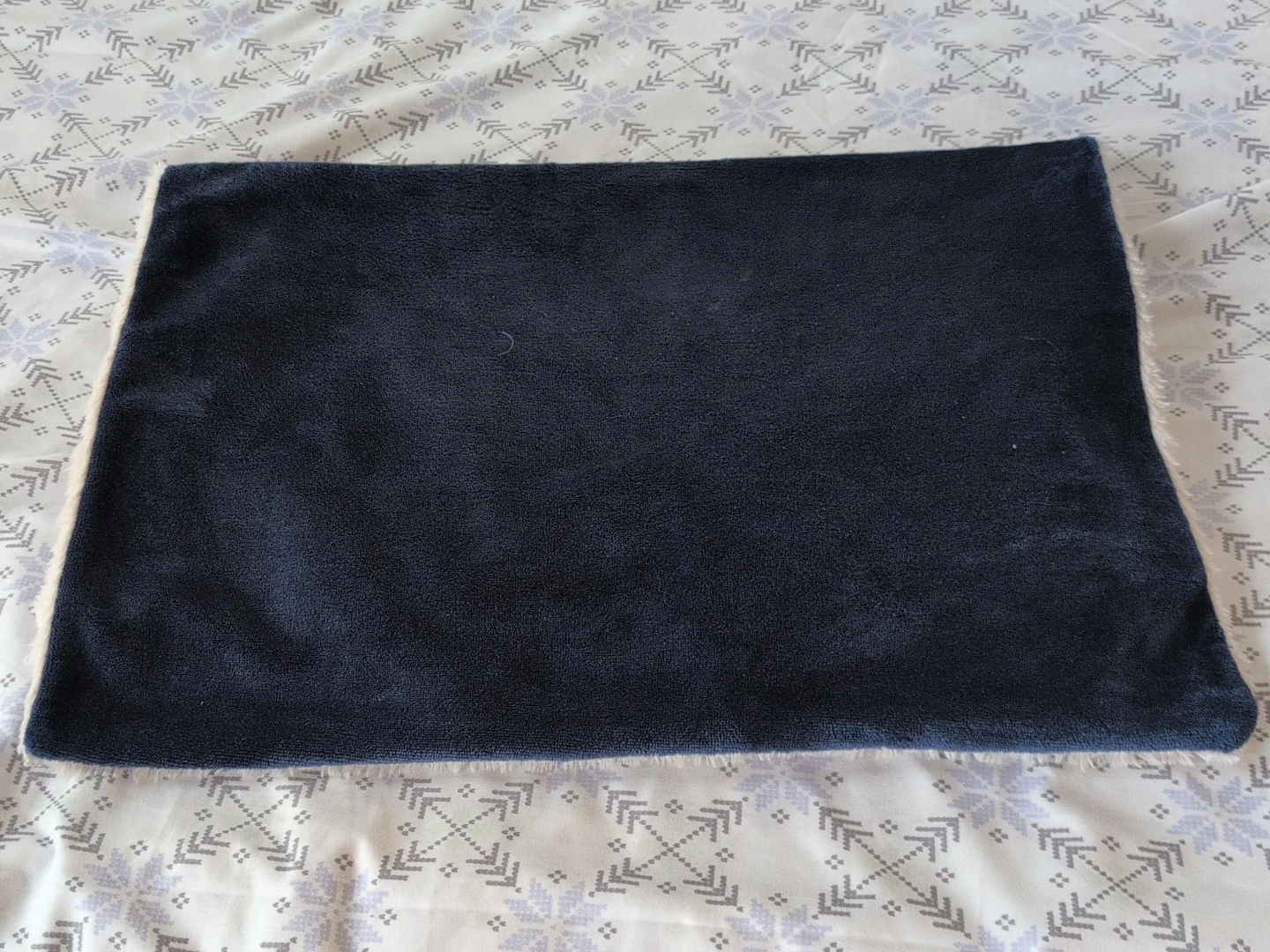 Navy blue fleece pillow covers