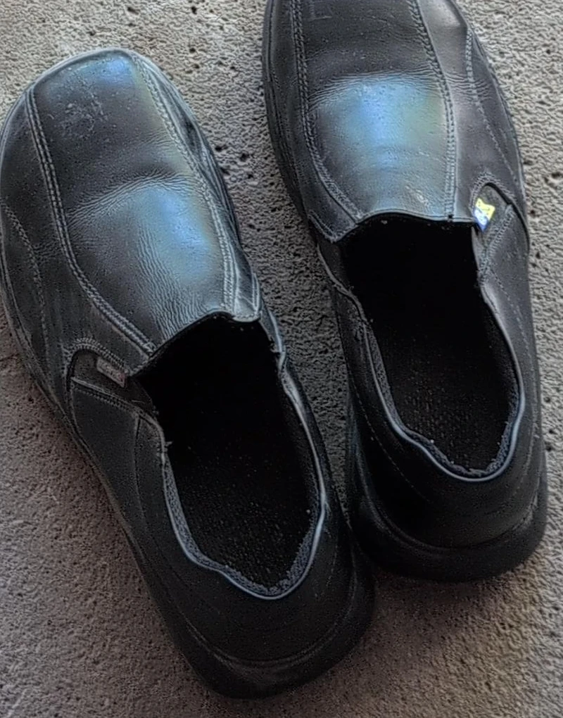 Black safatySlip-On Shoes