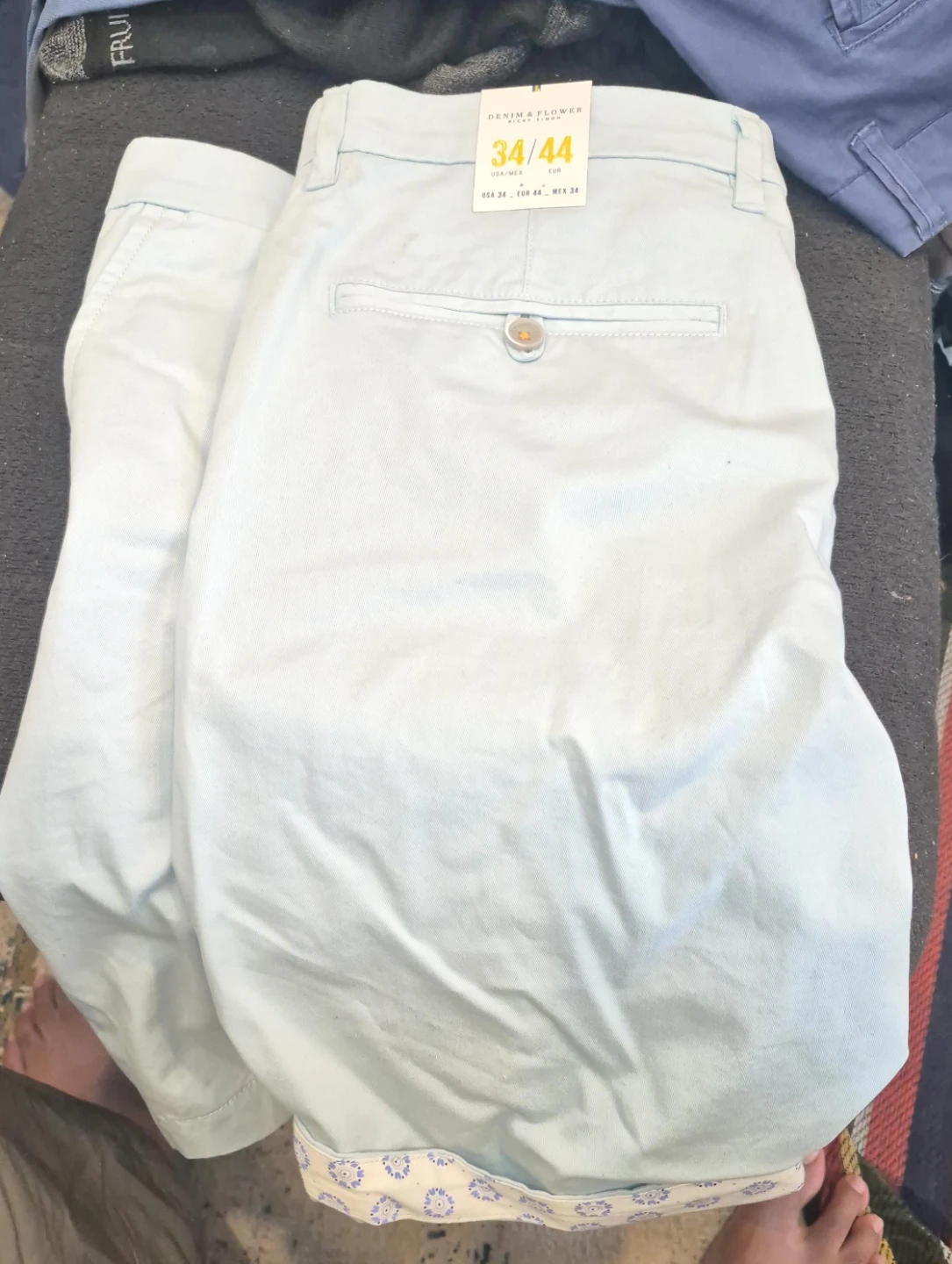 Denim & Flower Light Blue Chinos Size 34/44