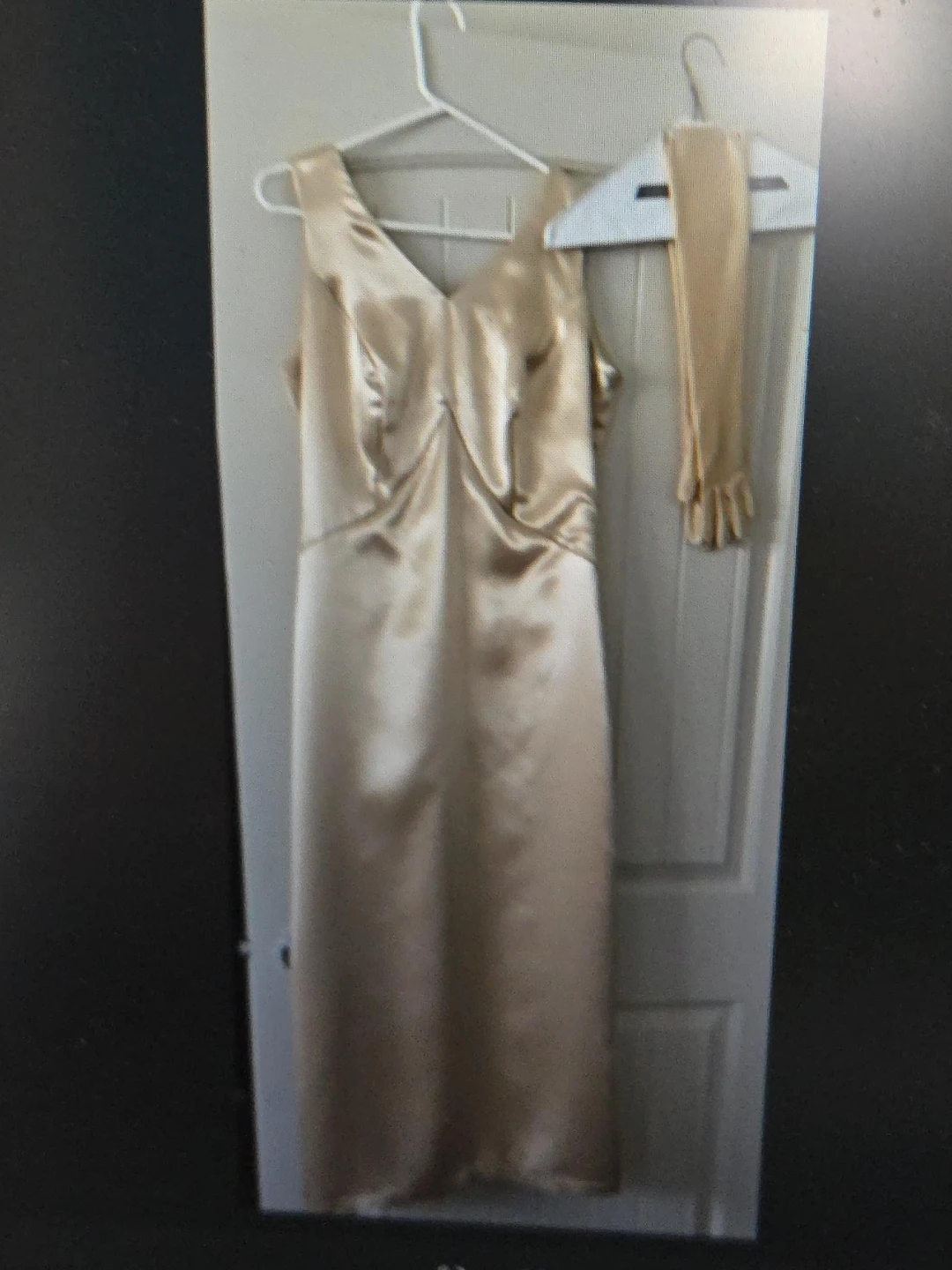 Bridesmaid dress with gloves size small