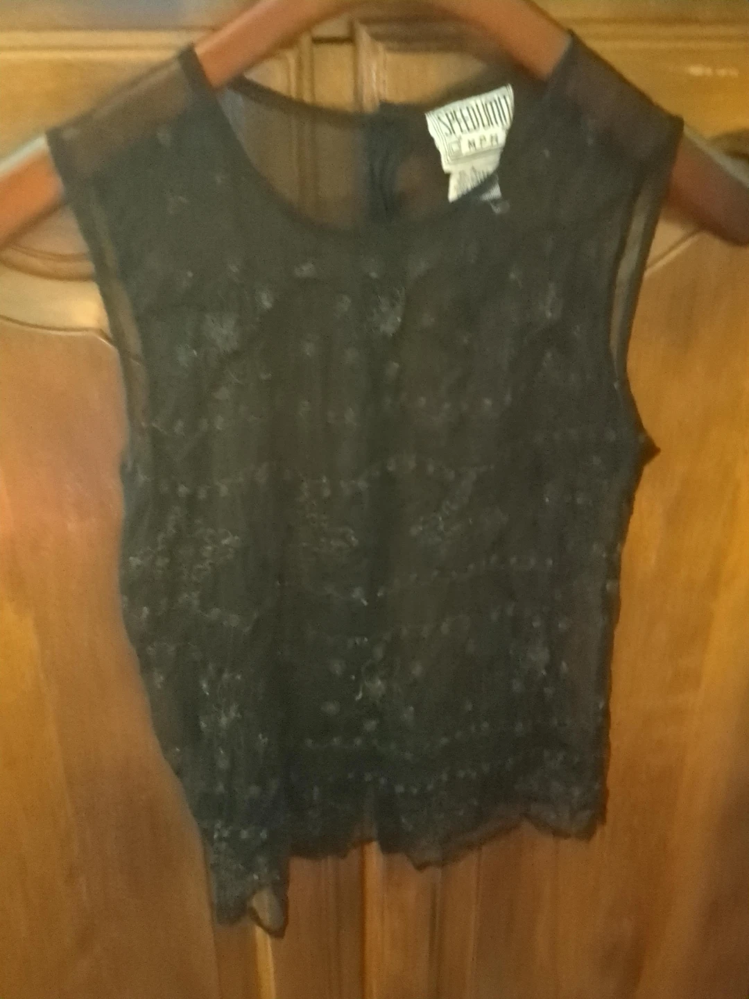 Speed Limit MPH Black Lace Top - Size L