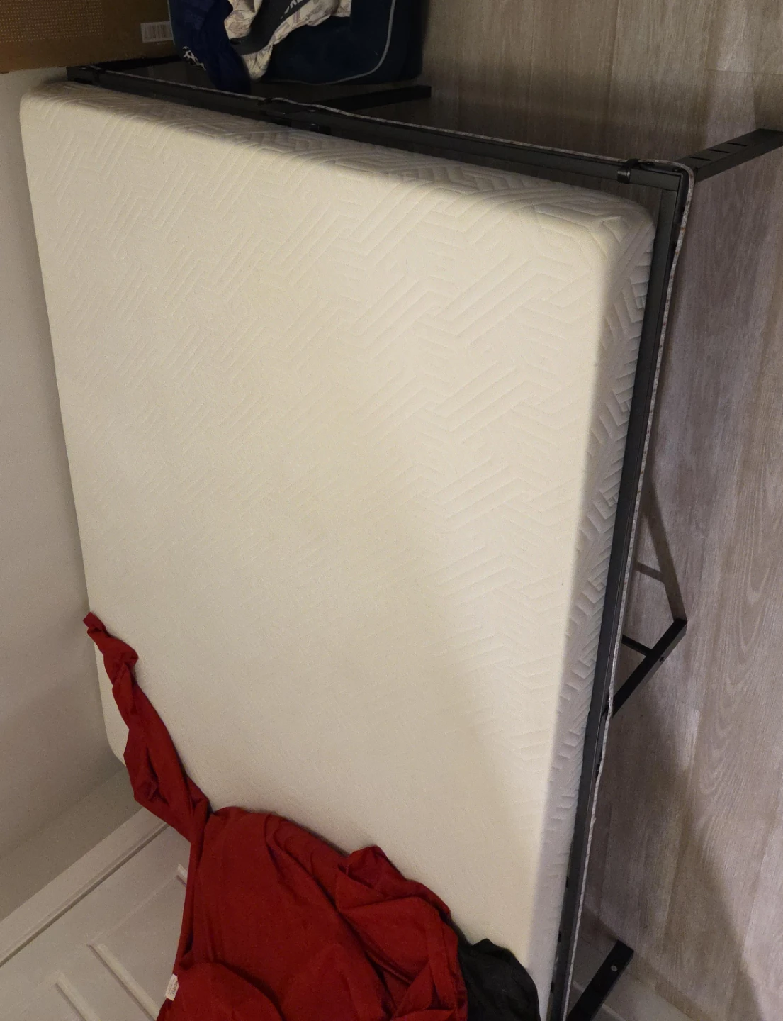 Full Mattress and LED Metal Bed Frame