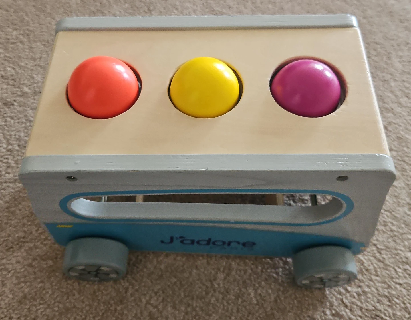 J'adore Paris Wooden Ball Popper Toy