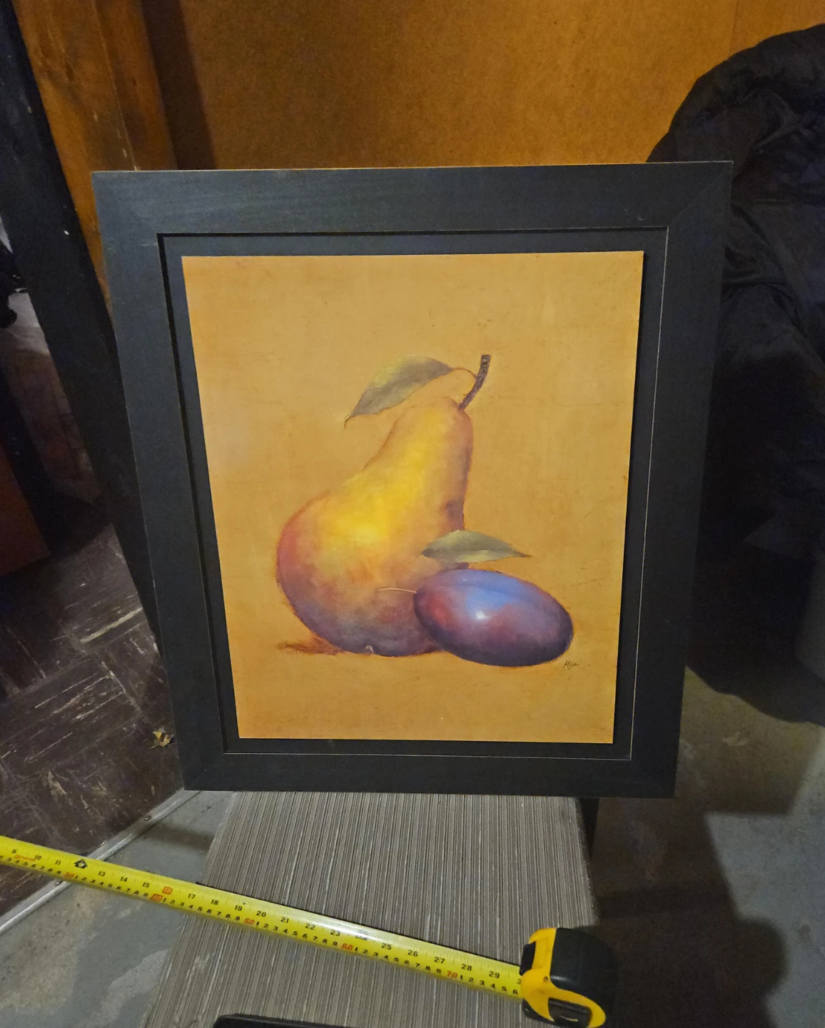 Framed Pear and Plum Art Print