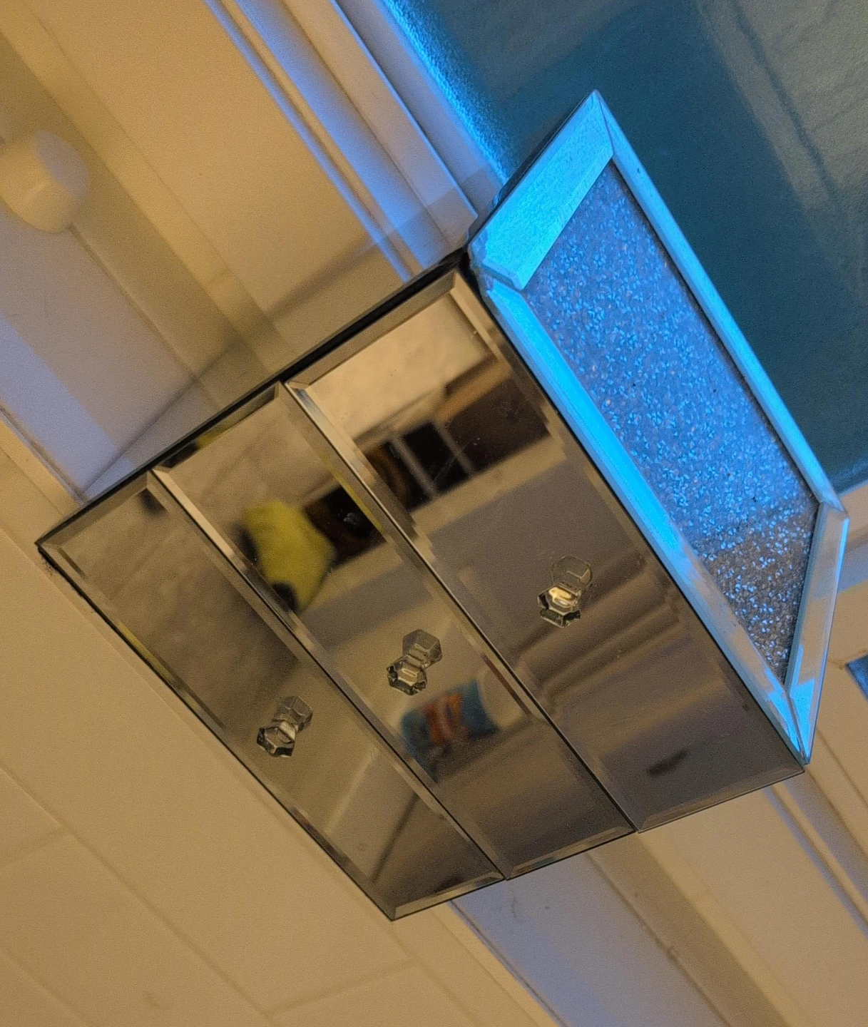 Mirrored 3-Drawer Small Cabinet