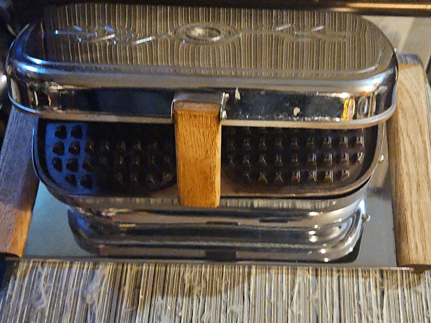 Vintage Chrome Waffle Maker