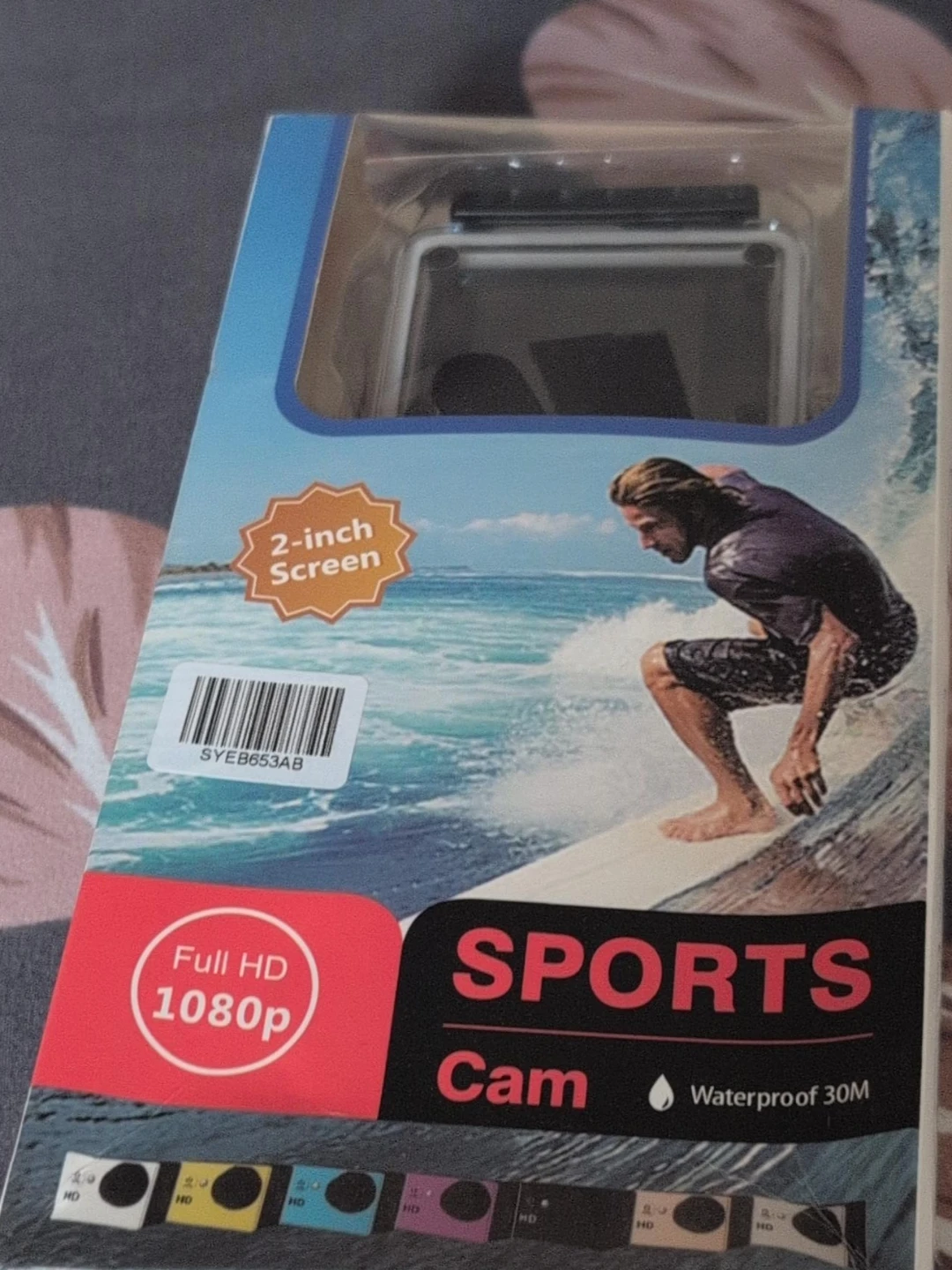Sports Cam Full HD 1080p Waterproof 30M