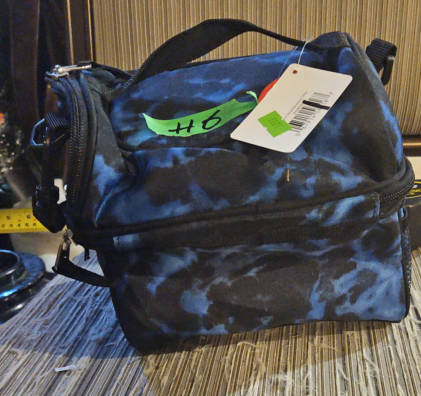 Blue Tie-Dye Insulated Lunch Bag