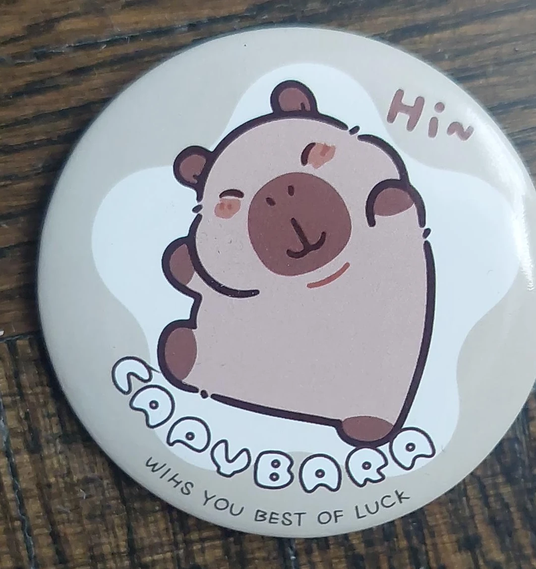 Capybara Button Pin