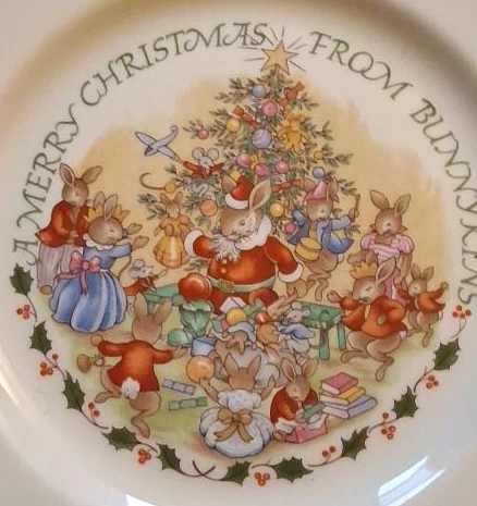 Bunnykins "A Merry Christmas" Plate