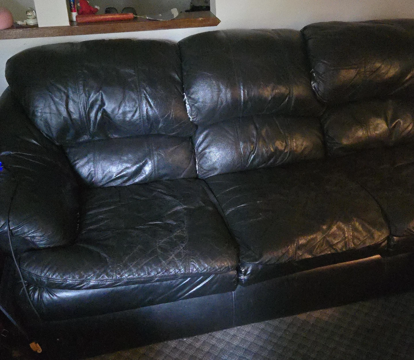 Black Leather Sofa