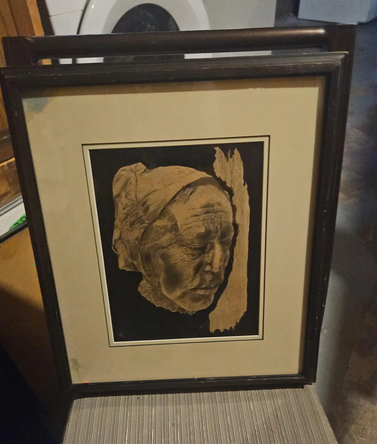 Framed Artwork Portrait of an Elderly Woman