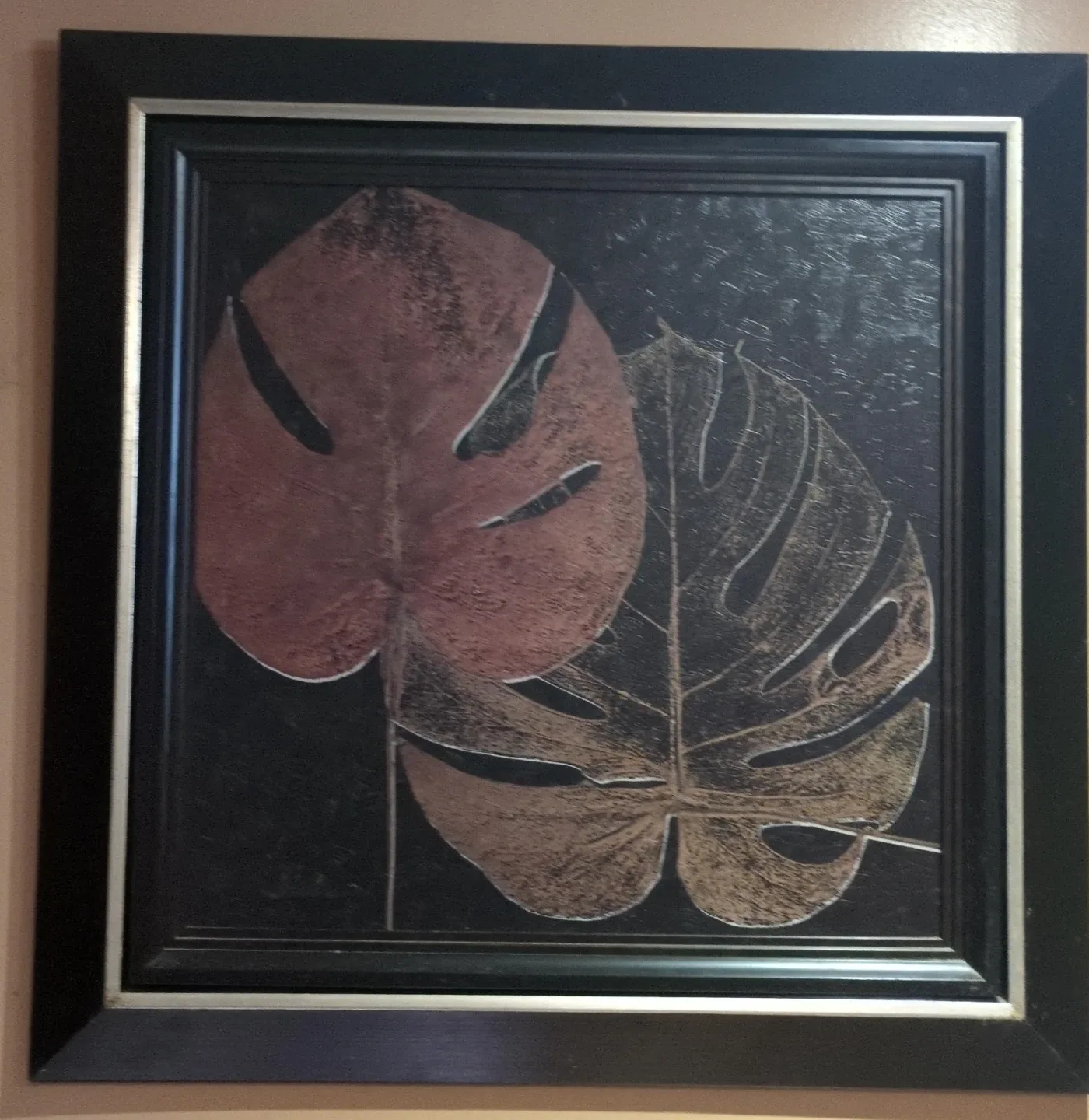 Framed Monstera Leaf Wall Art