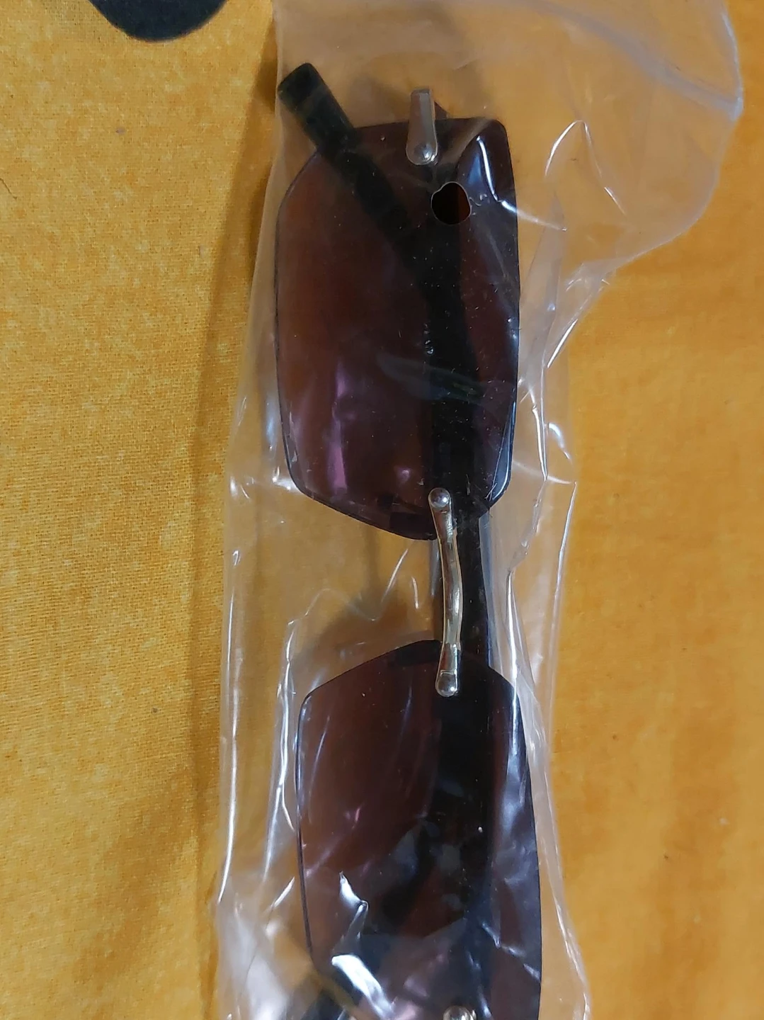 Brown Rimless Sunglasses