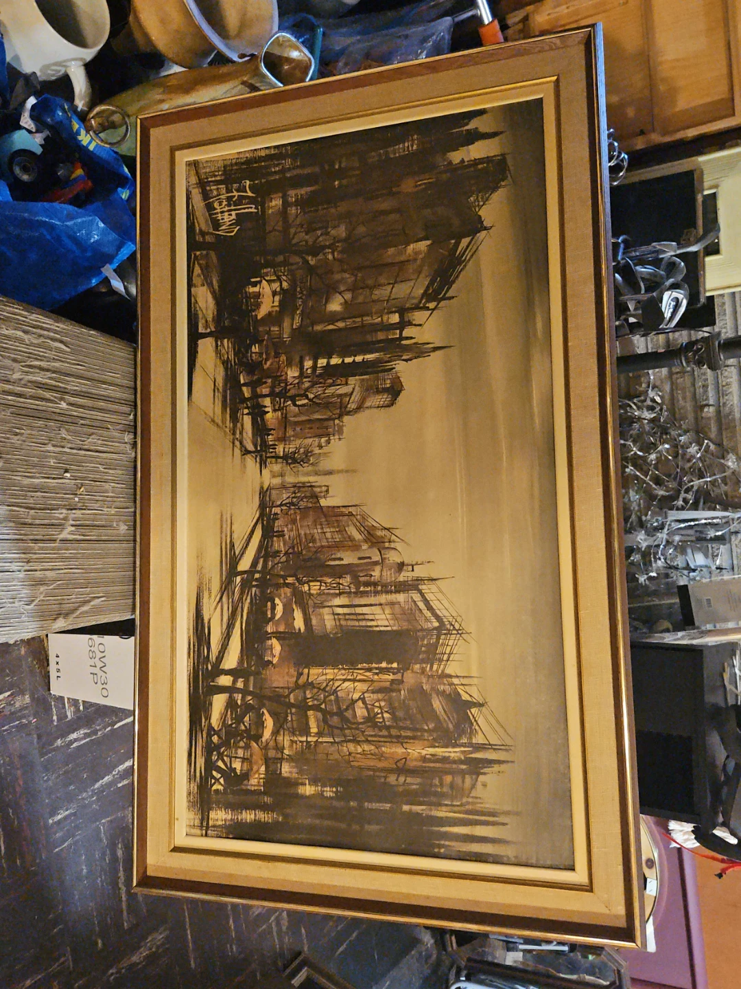Original Cityscape Painting by F. Folland