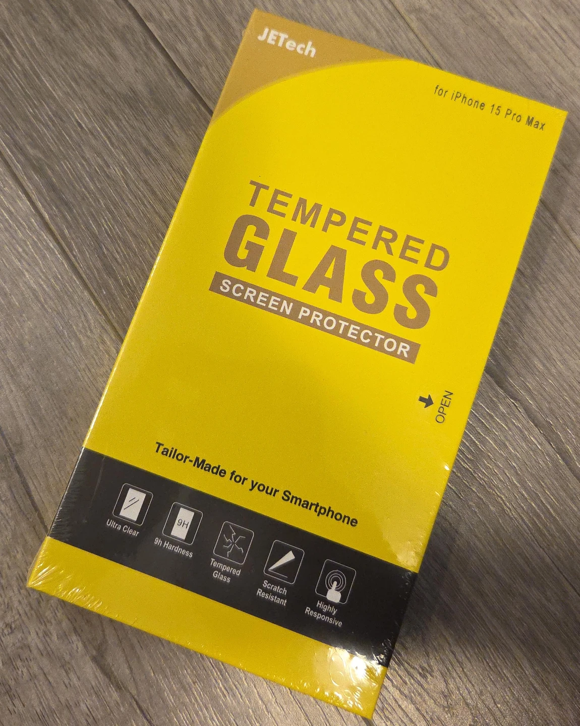 JETech Tempered Glass Screen Protector for iPhone 15 Pro Max