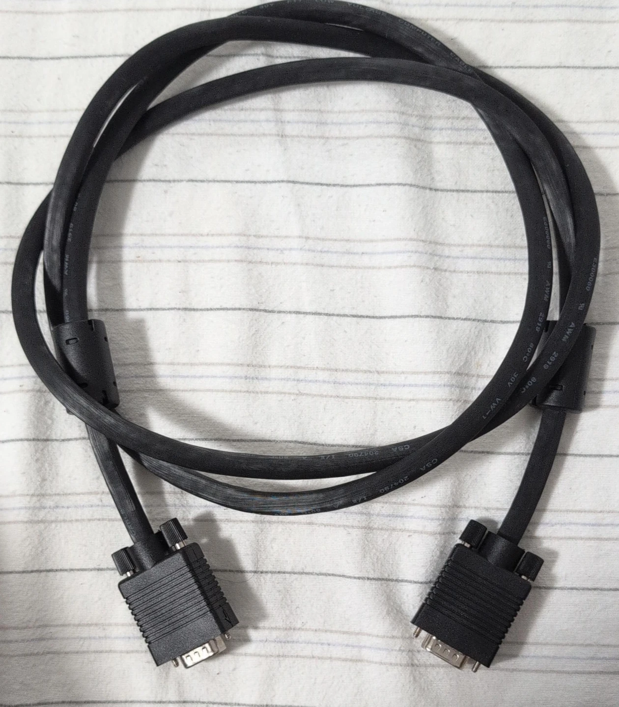 Black Heavy Duty Double end VGA Cable