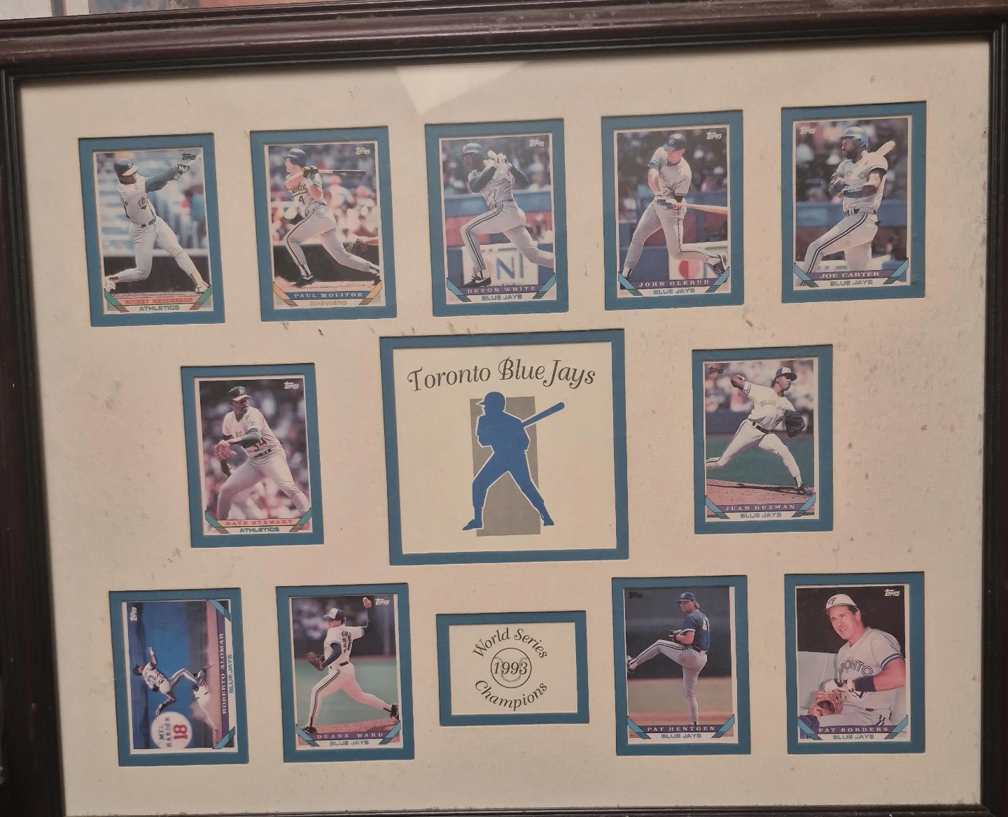 Toronto Blue Jays Framed Baseball Card Display