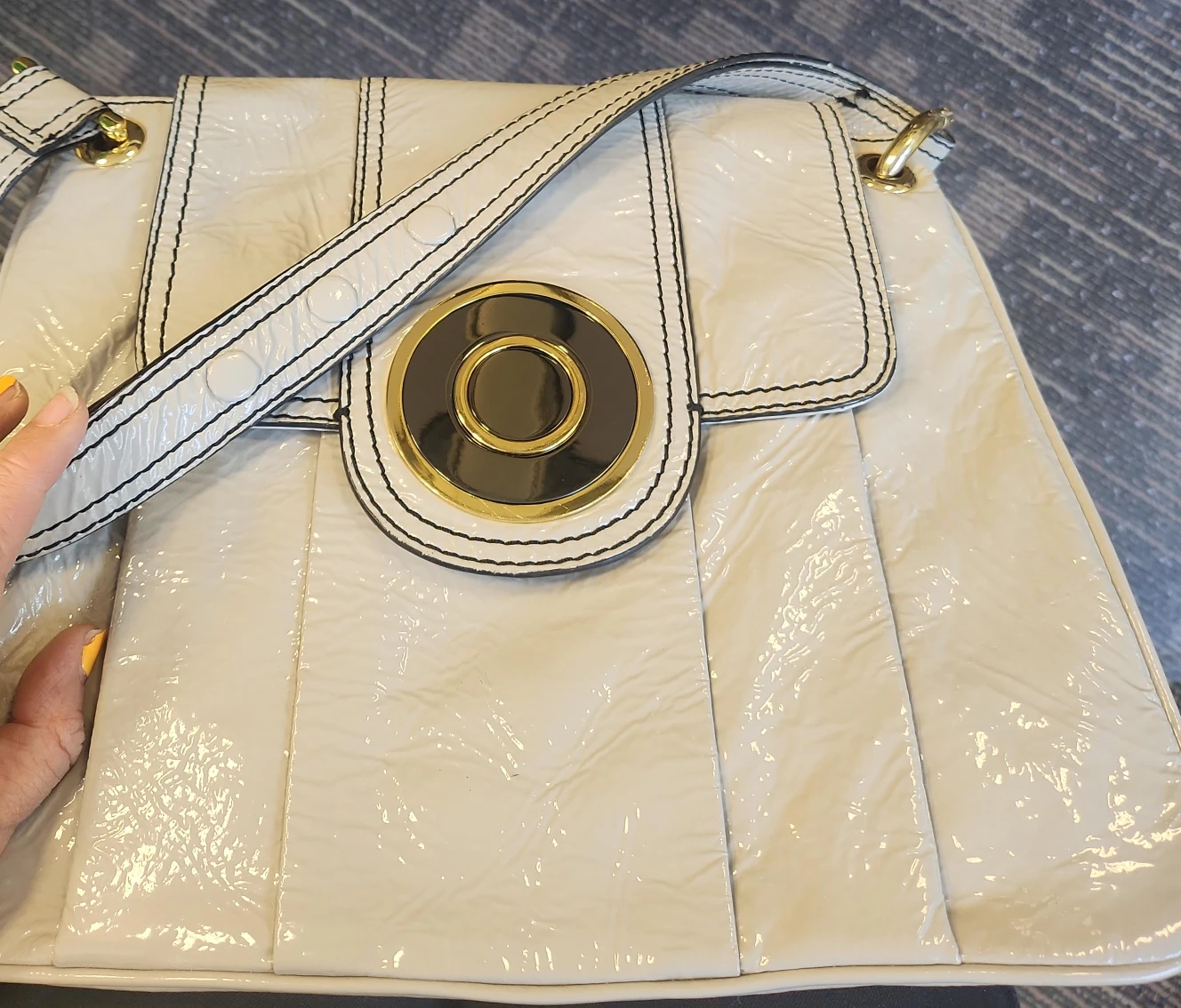 Badgley Mischka Patent Leather Shoulder Bag