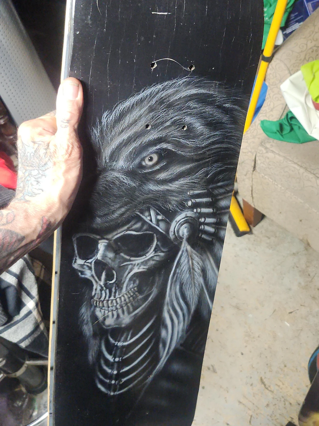 Custom Airbrushed Skateboard Deck
